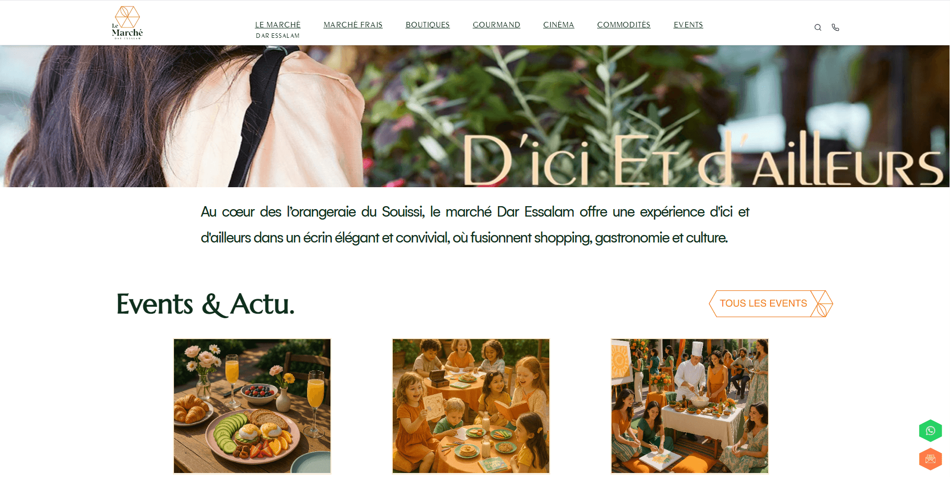 Le Marché Dar Essalam — Shopping & dining market website