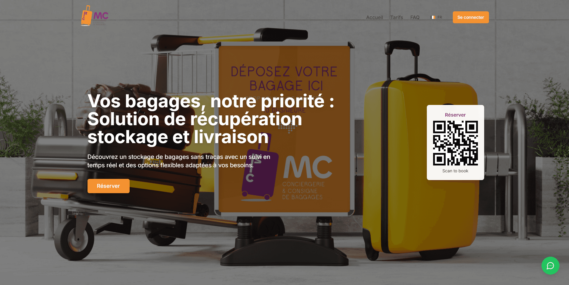 McConsigne — Website, Booking Platform & Admin Back-office
